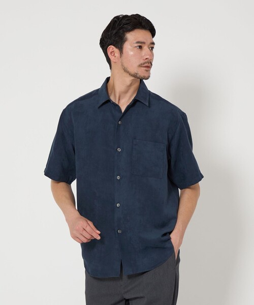 BEAUTY&YOUTH UNITED ARROWS(ビューティーアンドユースユナイテッドアローズ)の「【WEB限定 WARDROBE SMART】スエードライク シャツ(シャツ/ブラウス・メンズ・ブラック/ネイビー/ダークグレー・S/M/L/XL)」の21枚目の写真