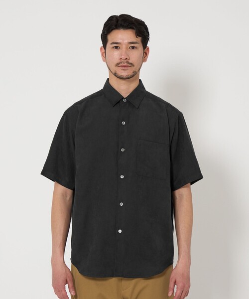 BEAUTY&YOUTH UNITED ARROWS(ビューティーアンドユースユナイテッドアローズ)の「【WEB限定 WARDROBE SMART】スエードライク シャツ(シャツ/ブラウス・メンズ・ブラック/ネイビー/ダークグレー・S/M/L/XL)」の6枚目の写真