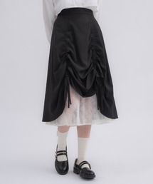 idem | lace layered drawstring skirt／レースレイヤードドロストスカート(スカート)