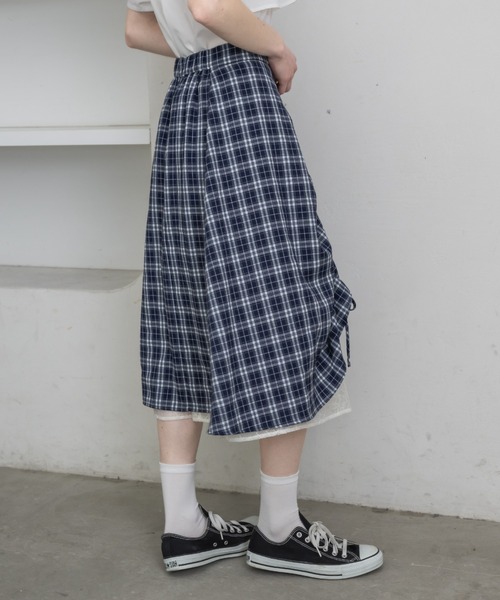 lace layered skirt レース重ねスカート
