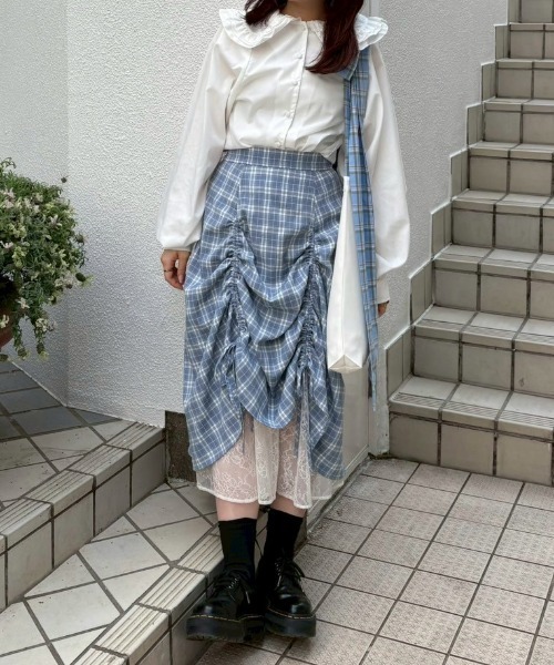 lace layered skirt レース重ねスカート