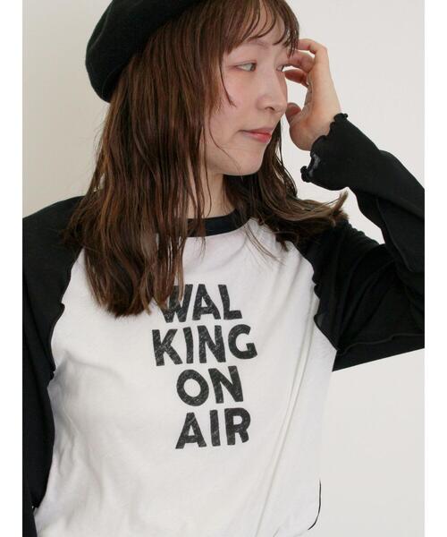 Samansa Mos2（サマンサ モスモス）の「シアーラグランロゴTシャツ（Tシャツ/カットソー・レディース・ブルー/ブラック/ブラウン/レッド・F）」の7枚目の写真