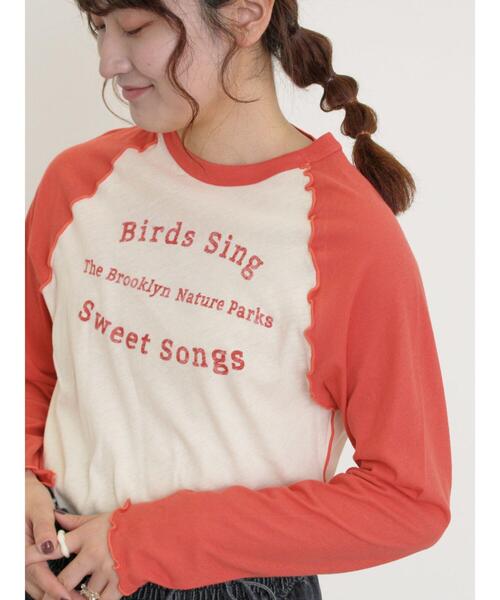 Samansa Mos2（サマンサ モスモス）の「シアーラグランロゴTシャツ（Tシャツ/カットソー・レディース・ブルー/ブラック/ブラウン/レッド・F）」の13枚目の写真