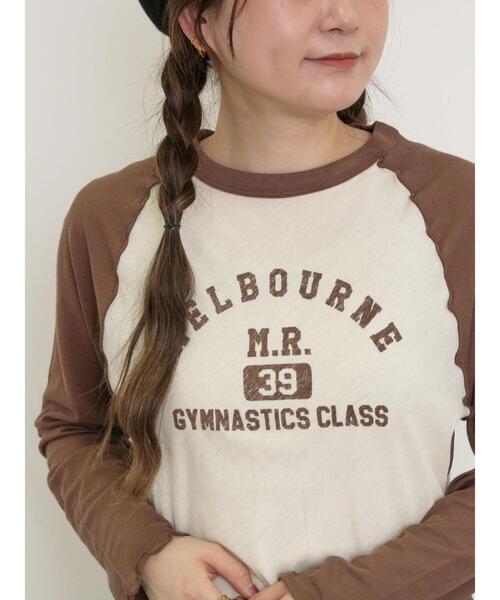 Samansa Mos2（サマンサ モスモス）の「シアーラグランロゴTシャツ（Tシャツ/カットソー・レディース・ブルー/ブラック/ブラウン/レッド・F）」の19枚目の写真