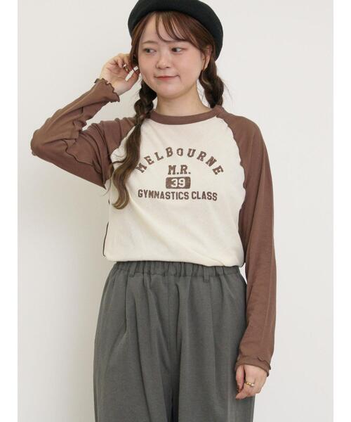 Samansa Mos2（サマンサ モスモス）の「シアーラグランロゴTシャツ（Tシャツ/カットソー・レディース・ブルー/ブラック/ブラウン/レッド・F）」の22枚目の写真