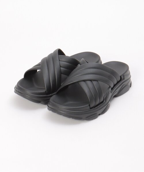 VENCEEXCHANGE(ヴァンスエクスチェンジ)の「クロスサンダル(サンダル・レディース・ホワイト/ブラック・L/M)」の3枚目の写真