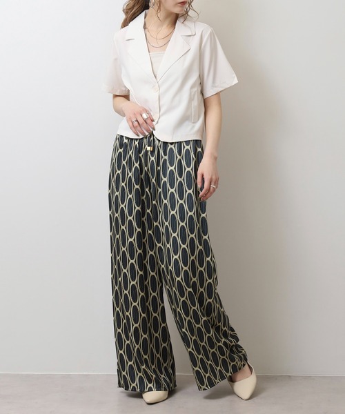 EGLANTINE(エグランティーヌ)の「EGLANTINE リング柄プリントパンツ(その他パンツ・レディース・カーキ/ブラック/サックスブルー・40)」の7枚目の写真