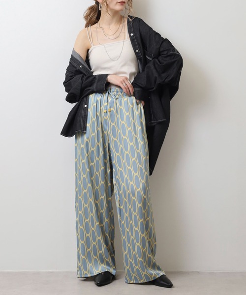 EGLANTINE(エグランティーヌ)の「EGLANTINE リング柄プリントパンツ(その他パンツ・レディース・カーキ/ブラック/サックスブルー・40)」の15枚目の写真