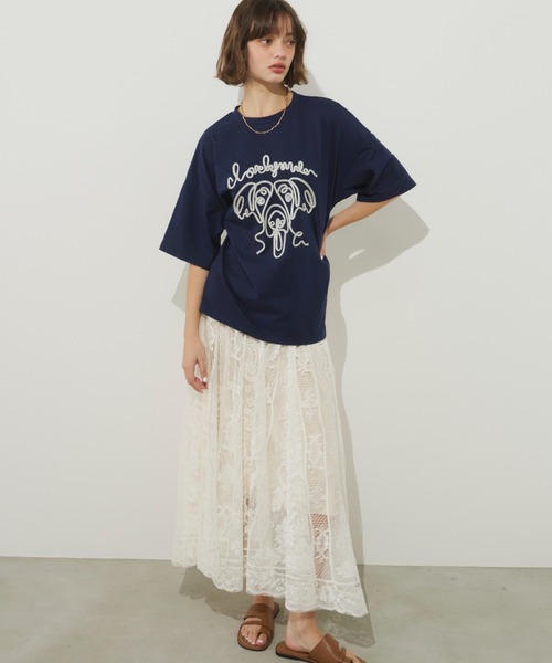 コード刺繍ワンニャンTEE（Tシャツ/カットソー）｜Unitage