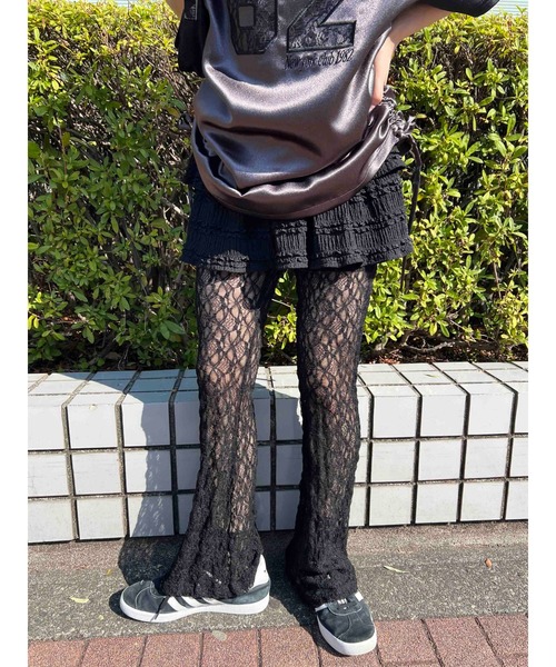WC(ダブル シー)の「フレアレースパンツ(その他パンツ・レディース・ホワイト/ブラック・FREE)」の2枚目の写真
