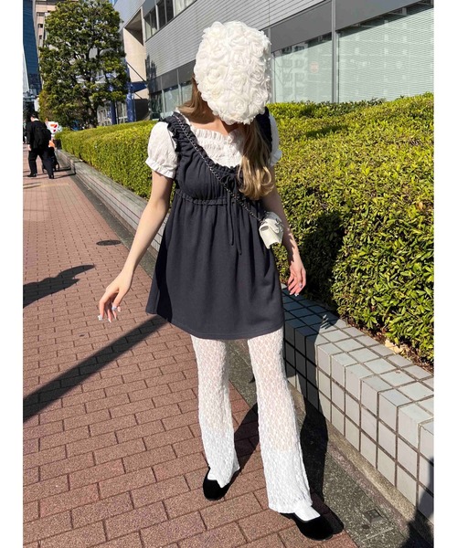 WC(ダブル シー)の「フレアレースパンツ(その他パンツ・レディース・ホワイト/ブラック・FREE)」の3枚目の写真