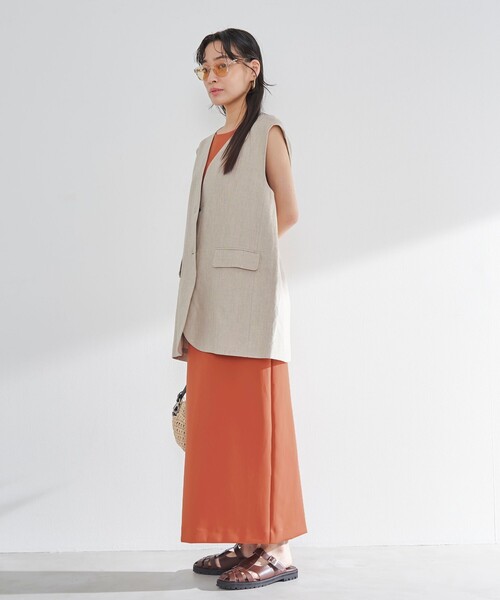 RONEL(ロネル)の「【大草直子さんコラボ】AMARC(アマーク)アメスリワンピース(ワンピース・レディース・ブラック/ブラウン・S/M/L)」の5枚目の写真