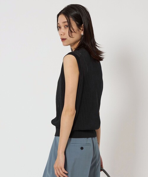 green label relaxing（グリーンレーベルリラクシング）の「シャーリー ハリヌキ フレンチスリーブ プルオーバー ニット -ウォッシャブル-（ニット/セーター・レディース・ブラック/ホワイト/ダークブラウン/コバルトブルー・FREE）」の22枚目の写真