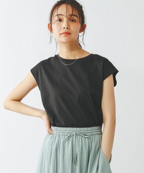 GLOBAL WORK（グローバルワーク）の「快適フレンチプルオーバー/289381（Tシャツ/カットソー・レディース・ブラック/ホワイト系その他/オフホワイト・LARGE/MEDIUM/SMALL）」の4枚目の写真