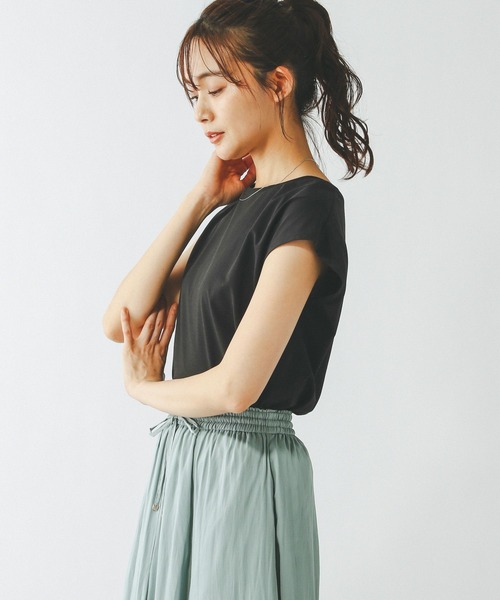 GLOBAL WORK（グローバルワーク）の「快適フレンチプルオーバー/289381（Tシャツ/カットソー・レディース・ブラック/ホワイト系その他/オフホワイト・LARGE/MEDIUM/SMALL）」の5枚目の写真