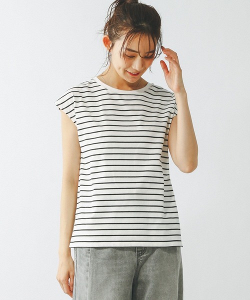 GLOBAL WORK（グローバルワーク）の「快適フレンチプルオーバー/289381（Tシャツ/カットソー・レディース・ブラック/ホワイト系その他/オフホワイト・LARGE/MEDIUM/SMALL）」の12枚目の写真