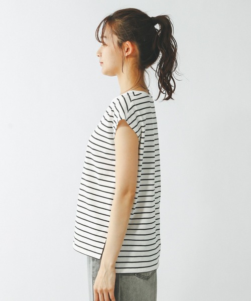 GLOBAL WORK（グローバルワーク）の「快適フレンチプルオーバー/289381（Tシャツ/カットソー・レディース・ブラック/ホワイト系その他/オフホワイト・LARGE/MEDIUM/SMALL）」の14枚目の写真