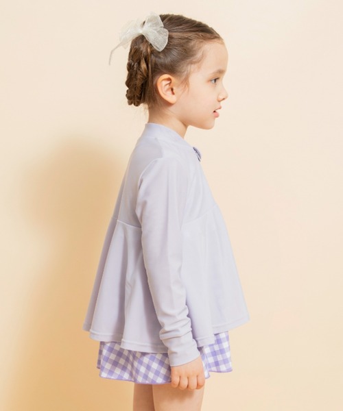 BRANSHES（ブランシェス）の「【水着/SWIM】長袖ラッシュガード（ラッシュガード・キッズ・ラベンダー/アイボリー・150/90/140/110/130/120/100）」の16枚目の写真