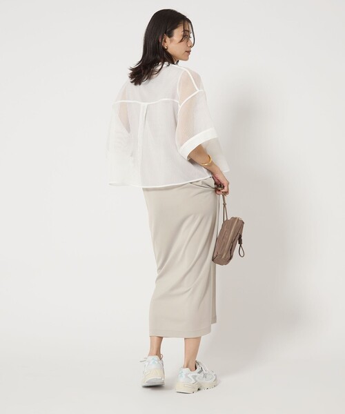 green label relaxing（グリーンレーベルリラクシング）の「リーン カット ワンピース（ワンピース・レディース・ナチュラル/ブラック/ブラウン・FREE）」の10枚目の写真