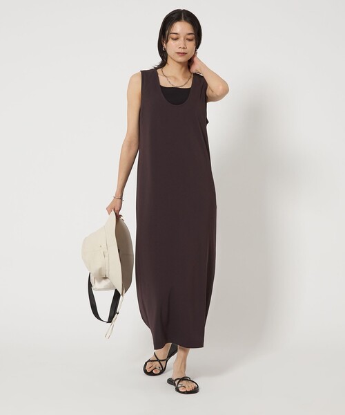 green label relaxing（グリーンレーベルリラクシング）の「リーン カット ワンピース（ワンピース・レディース・ナチュラル/ブラック/ブラウン・FREE）」の16枚目の写真