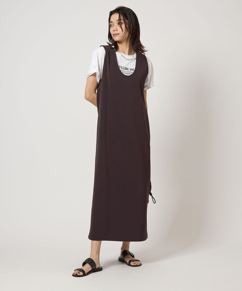 green label relaxing（グリーンレーベルリラクシング）の「リーン カット ワンピース（ワンピース・レディース・ナチュラル/ブラック/ブラウン・FREE）」の22枚目の写真