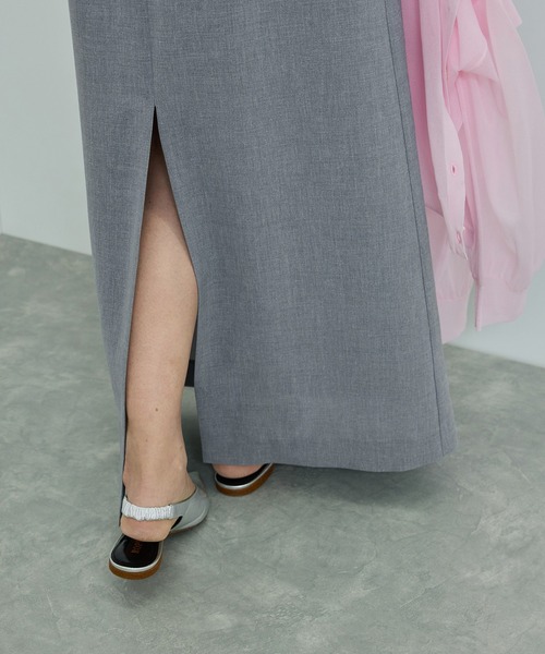 ROPE'(ロペ)の「【WEB・一部店舗限定】リネンライクキャミソールワンピース/洗える(ワンピース・レディース・ベージュ系その他2/グレー・FREE)」の5枚目の写真