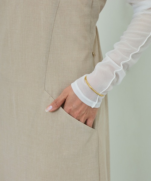 ROPE'(ロペ)の「【WEB・一部店舗限定】リネンライクキャミソールワンピース/洗える(ワンピース・レディース・ベージュ系その他2/グレー・FREE)」の22枚目の写真