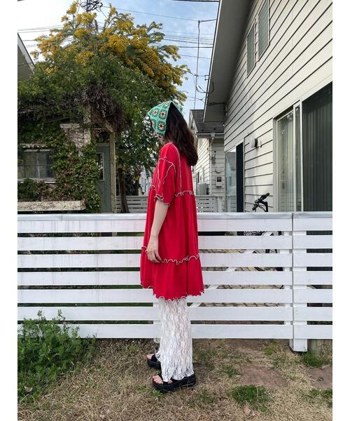 ehka sopo（エヘカソポ）の「花柄バブーシュカ（ハット・レディース・ミント/ブラック/キナリ/モカ・F）」の20枚目の写真