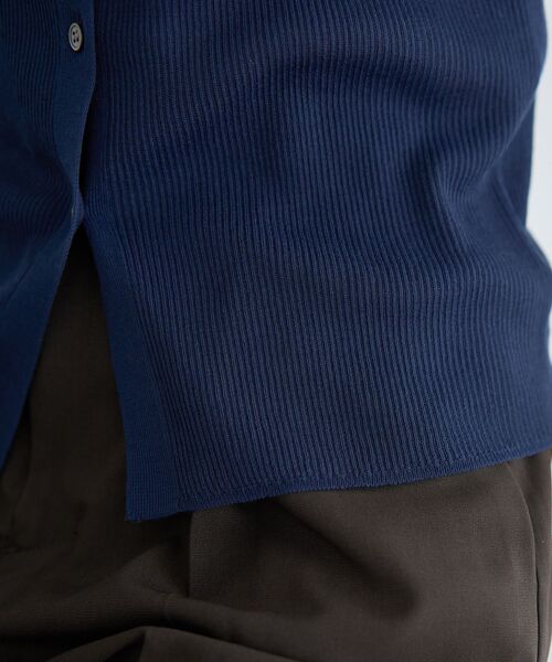 YECCA VECCA（イェッカヴェッカ）の「衿付きシアーニットカーディガン（カーディガン/ボレロ・レディース・ネイビー/アイボリー/オレンジ・FREE）」の13枚目の写真