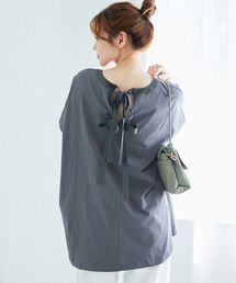 le.coeur blanc | 《WEB限定アイテム》バックリボンデザイントップス(Tシャツ/カットソー)