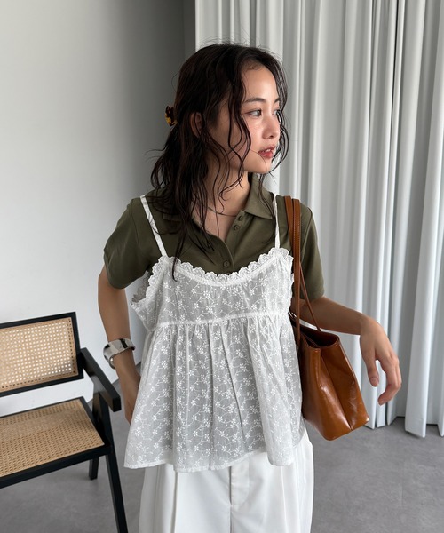 MUHET（ミュエータ）の「【set item】textured cardigan & lace