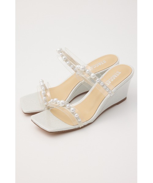 セール】パールベルトヌーディーヒールサンダル（サンダル）｜STACCATO