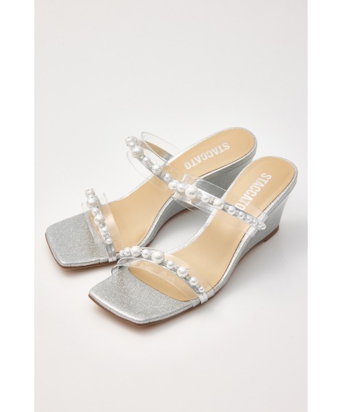 STACCATO(スタッカート)の「パールベルトヌーディーヒールサンダル(サンダル・レディース・シルバー/ホワイト・22.5cm/23.0cm/23.5cm/24.0cm/24.5cm)」の11枚目の写真