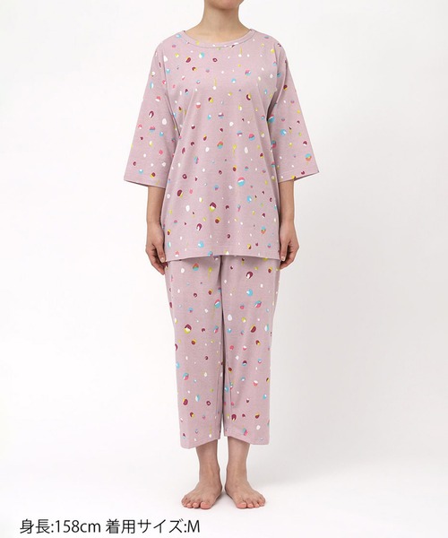 ツモリチサトスリープ シルク100％ ワンピースパジャマ ルームウェア M