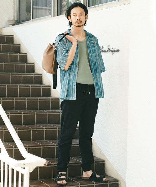 BAYFLOW（ベイフロー）の「[レイヤードに最適] ワッフルラウンドタンクトップ（Tシャツ/カットソー・メンズ・ブラック/ホワイト/カーキ・MEDIUM/LARGE）」の19枚目の写真