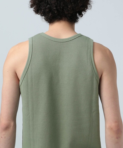 BAYFLOW（ベイフロー）の「[レイヤードに最適] ワッフルラウンドタンクトップ（Tシャツ/カットソー・メンズ・ブラック/ホワイト/カーキ・MEDIUM/LARGE）」の7枚目の写真