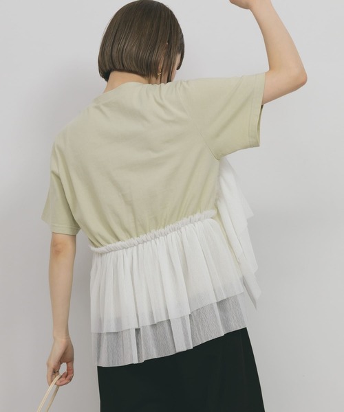 KBF（ケイビーエフ）の「アシメフリルドッキングTEE（Tシャツ/カットソー・レディース・グリーン系その他/ブルー系その他/ホワイト系その他・ONE）」の14枚目の写真