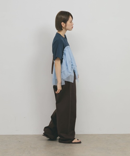セール】アシメフリルドッキングTEE（Tシャツ/カットソー）｜KBF