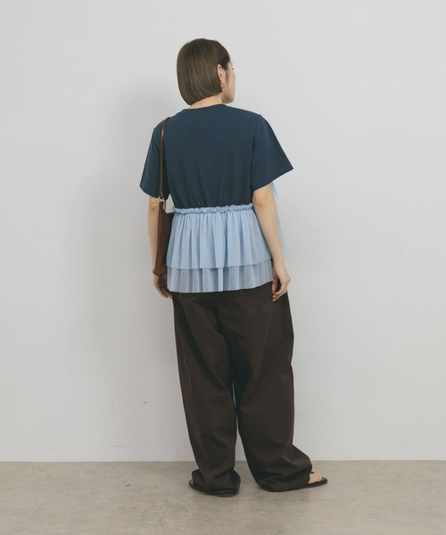 KBF（ケイビーエフ）の「アシメフリルドッキングTEE（Tシャツ/カットソー・レディース・グリーン系その他/ブルー系その他/ホワイト系その他・ONE）」の21枚目の写真