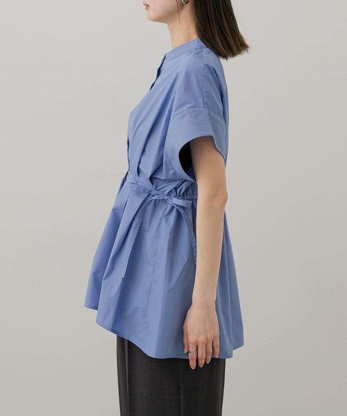 SENSE OF PLACE by URBAN RESEARCH（センスオブプレイスバイアーバンリサーチ）の「ウエストタックチュニックブラウス（シャツ/ブラウス・レディース・ブルー/オフホワイト/ブラック・ONE）」の6枚目の写真