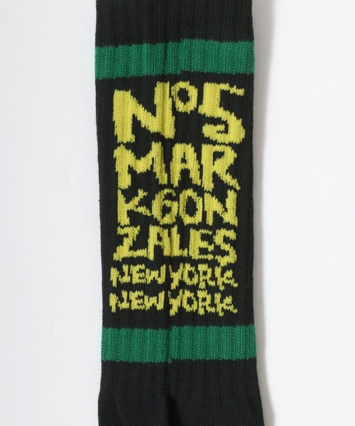 Mark Gonzales（マーク・ゴンザレス）の「MARK GONZALES/マークゴンザレス 3足セット ラインソックス クルーソックス ロングソックス スニーカーソックス 靴下（ソックス/靴下・メンズ・ブラック/ホワイト・25-27CM）」の10枚目の写真