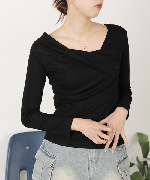 ROOPTOKYO（ループトウキョウ）の「2WAY オフショルデザイン トップス 秋物 秋服 2026年秋冬（Tシャツ/カットソー・レディース・ホワイト/レッド・S/M）」の7枚目の写真