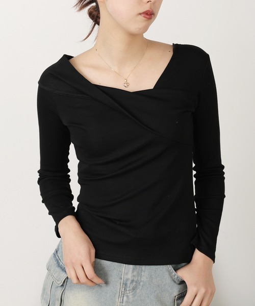 ROOPTOKYO（ループトウキョウ）の「2WAY オフショルデザイン トップス 秋物 秋服 2026年秋冬（Tシャツ/カットソー・レディース・ホワイト/レッド・S/M）」の6枚目の写真