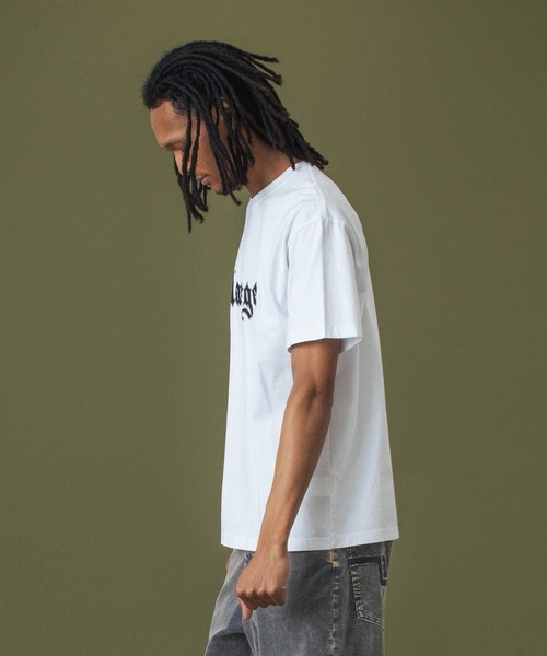 XLARGE（エクストララージ）の「PATCHED LOGO S/S TEE（Tシャツ/カットソー・メンズ・パープル/ホワイト/ブラック・S/M/L/XL）」の5枚目の写真