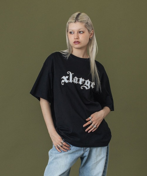 XLARGE（エクストララージ）の「PATCHED LOGO S/S TEE（Tシャツ/カットソー・メンズ・パープル/ホワイト/ブラック・S/M/L/XL）」の15枚目の写真
