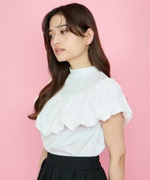 シルケットカットフリルトップス≪手洗い可能≫