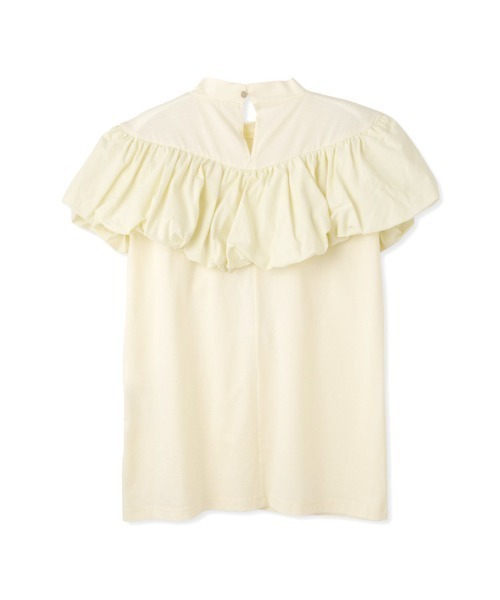 QUEENS COURT(クイーンズコート)の「シルケットカットフリルトップス≪手洗い可能≫(Tシャツ/カットソー・レディース・イエロー/ブラック/オフホワイト・M)」の13枚目の写真