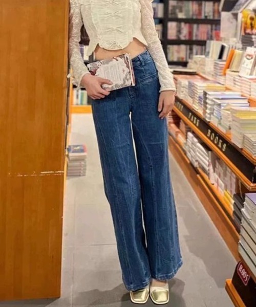 paravion（パラビオン）の「バックリボンデニムパンツ（デニムパンツ・レディース・ブルー・S/M）」の10枚目の写真