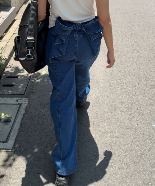 paravion（パラビオン）の「バックリボンデニムパンツ（デニムパンツ・レディース・ブルー・S/M）」の13枚目の写真