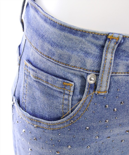 clear（クリア）の「【低身長用サイズ有】ラインストーンフレアデニム [着回し力抜群 大人 カジュアル キラキラ]≪SS新作≫（デニムパンツ・レディース・ブルー/ライトブルー/ブラック/ブルー系その他2・S/M/XS/PS）」の22枚目の写真